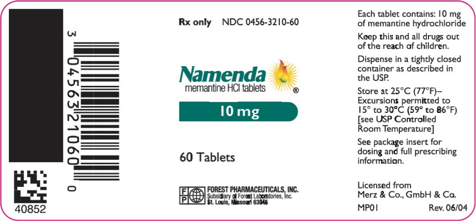 Namenda 10mg label manufacturing location