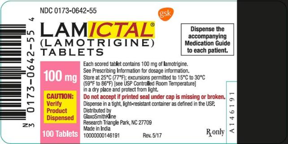 lamictal manufacturing label