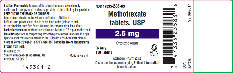 methotrexate label