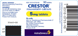 Crestor 5mg Packaging