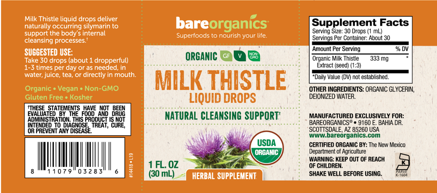 bare organics milk thistle