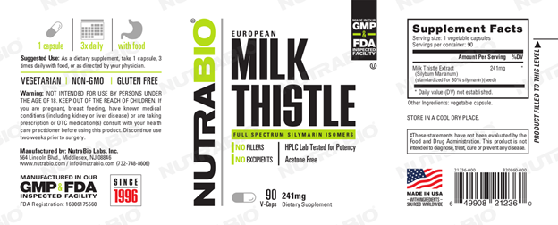 nutrabio milk thistle